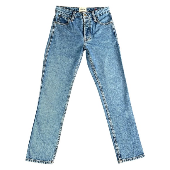 Sezane Denim Women’s Brut Sexy Slightly Tapered Straight Cut Jeans In Size 23 - Picture 2 of 13